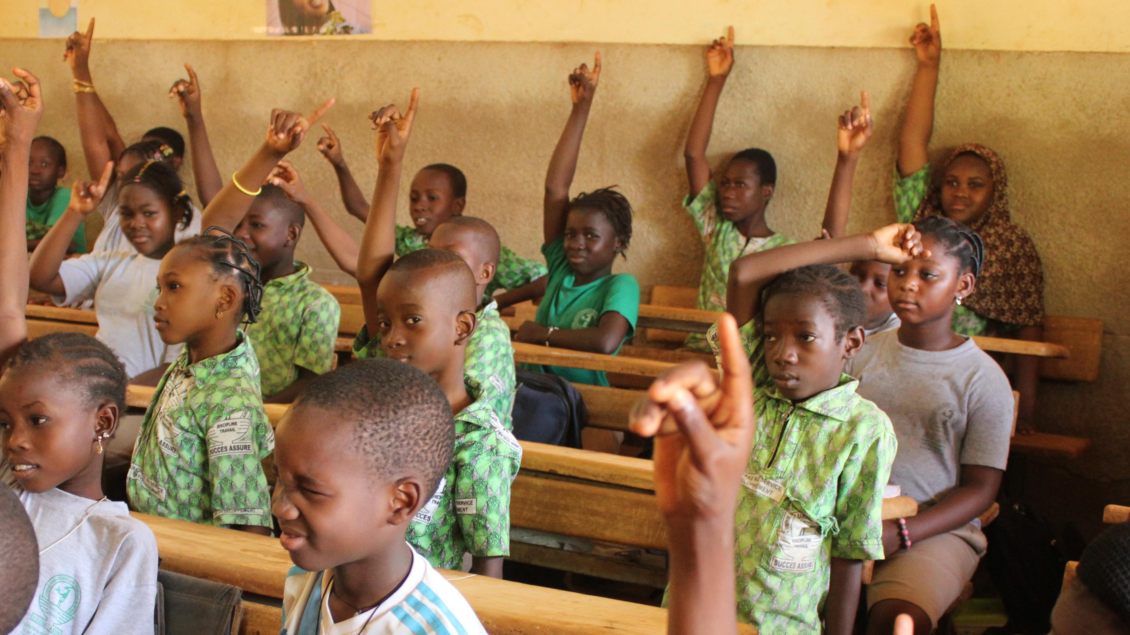 Schulklasse in Burkina Faso